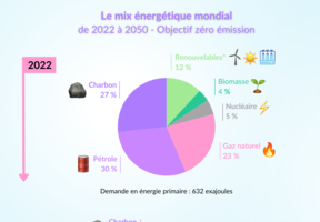 Mix énergétique mondial de 2022 à 2050