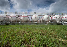 Oil storage tanks in Ho Chi Minh City, Vietnam