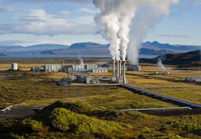 The geothermal power plant in Nesjavellir in Iceland