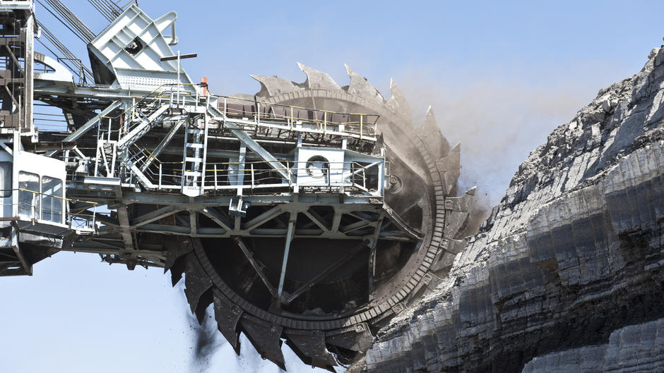 Illustration d’une excavatrice géante