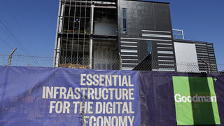 A data centre under construction in the United States to support the rapid growth of AI-related applications.