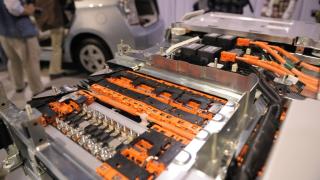 Image d'une batterie lithium-ion de la Prius hybride de Toyota