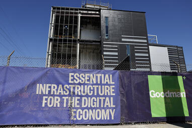 A data centre under construction in the United States to support the rapid growth of AI-related applications.