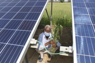 Solar panels energy transition India
